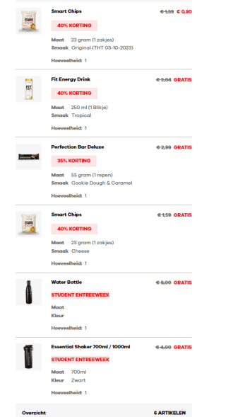 Foutje?! Body & Fit kortingscode voor 5 gratis producten bij je bestelling