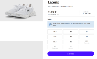 Zapatillas para Mujer Lacoste NEO RUN ECO por 41€