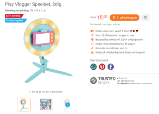 Play Vlogger Speelset, 2dlg. voor €15 bij Lobbes