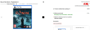 PS5 Rise of the Ronin voor €36 bij de MediaMarkt