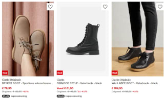 Tot 45% korting op veel Clarks schoenen bij Zalando