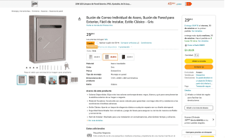 Buzón de Correo Individual acero inoxidable por solo 14,99€