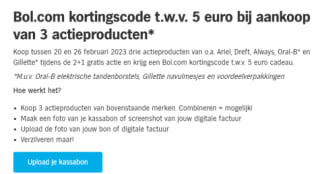 Gratis Bol-cadeaukaart t.w.v. €5 bij aankoop van 3 actieproducten bij Albert Heijn