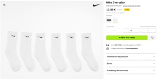 6 pares Nike Everyday Calcetines Hombre por 13,59€