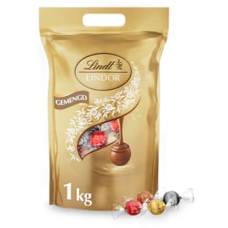 2e aan halve prijs op Lindt Lindor 1kg chocolade bij AH