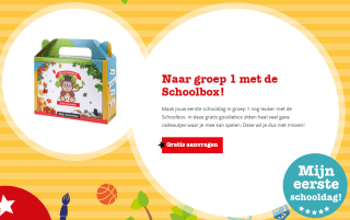 Gratis goodiebox als je in naar groep 1 gaat of hier al in zit bij Mijn Schoolbox