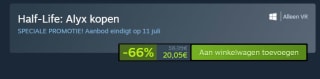 Half-Life: Alyx voor €20,05 bij Steam