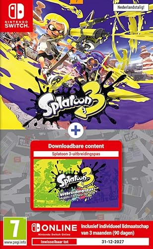 Splatoon 3 + Uitbreidingspas + Nintendo Switch Online 3 maanden voor €43,19 bij Amazon