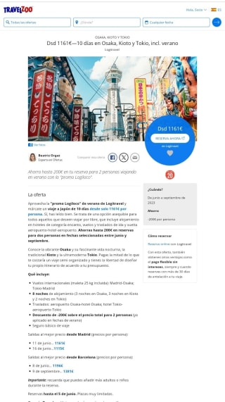 Osaka,Kioto y Tokio 10 días desde 1161€.