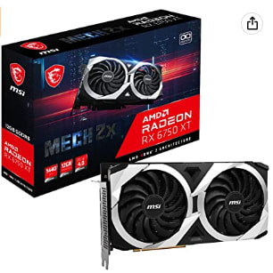 Tarjeta grafica MSI Radeon RX 6750 XT Mech 2X 12G OC por 459.90€
