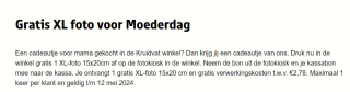 Gratis XL-foto bij je moederdagcadeau bij Kruidvat