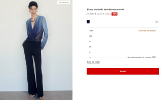 Blusa cruzada semitransparente para Mujer por 9.99€