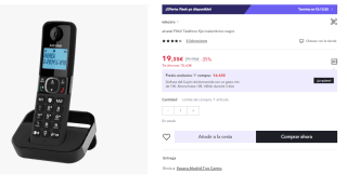 Teléfono fijo inalámbrico alcatel F860 por 9.67€
