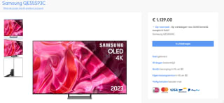 Samsung QE55S93C - 55 inch - 4K QD-OLED - 2023 voor €1139 bij El-vidas