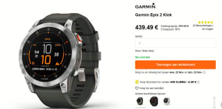 Garmin EPIX 2 zilver met grijze band voor €439,49 bij Tradeinn