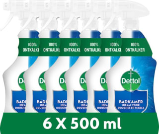 Dettol Badkamerreiniger Spray 6 x 500ml 6 x 500 ml voor €10,77 bij Bol