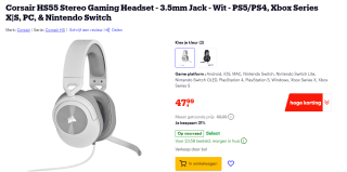 Corsair HS55 Stereo Wit Bedrade Gaming Headset voor €47,99 bij Bol