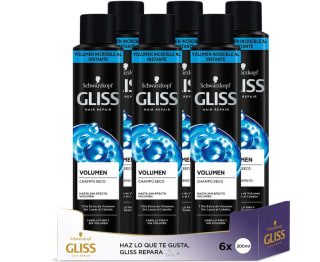 Champú Gliss 6 unidades 200 ml seco volumen por solo 17,10€