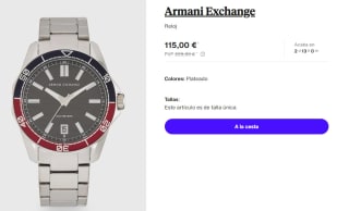 Reloj para Hombre Armani Exchange por 115€