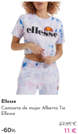 Camisetas deportivas para ellas a 9€, 10€ y 11€