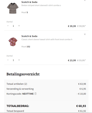 Otrium sale met tot 60% korting op Scotch & Soda: + €10 of 20% extra korting dmv codes