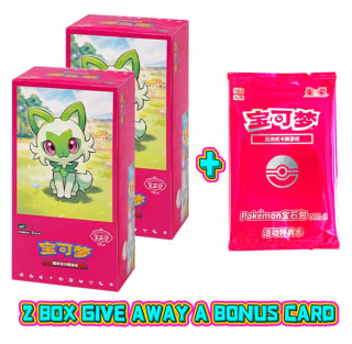 2-Pack Pokémon Gem Pack Booster Box + Bonus card voor €37,79 dmv code bij Aliexpress