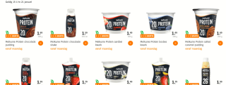Alle Melkunie Protein 1+1 gratis bij de AH
