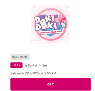 Doki Doki Literature Club Plus! gratis bij Epic games