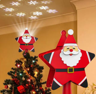 Estrella arbol Navidad con proyector Copo de Nieve por solo 4,99€