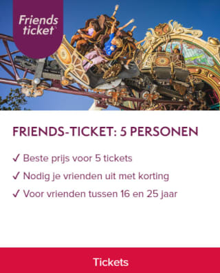 Plopsa Friends ticket voor 5 personen voor €149 bij Plopsa
