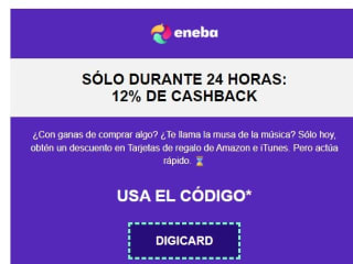 12% descuento de Cashback