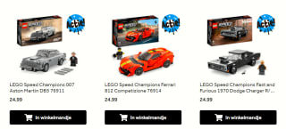 Alle Lego speed champions sets 2+1 gratis bij Intertoys