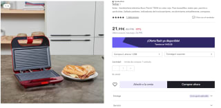 Sandwichera electrica Solac Buon Panini 750W por 16.49€