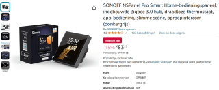 SONOFF NSPanel Pro Smart Home-bedieningspaneel voor €83,29 via Amazon