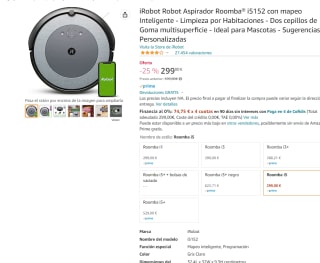 Aspirador robot Roomba® i5152 con mapeo Inteligente por 299€