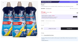 Pack de 3 Finish Abrillantador Lavavajillas Limón de 500ml por 11.99€ (Cuenta Nueva 5.99€)