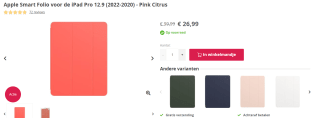 Apple Smart Folio voor de iPad Pro 12.9 (2022-2020) vanaf €24,99 bij Smartphonehoesjes