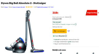 Dyson Cinetic Big Ball Absolute 2 voor €319 bij Bol