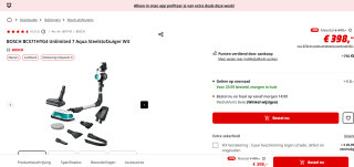 BOSCH BCS71HYG4 Unlimited 7 Aqua Steelstofzuiger voor €328 na cashback bij de Mediamarkt