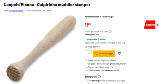 Leopold Vienna Caipirinha muddler stamper voor €1,69 bij Bol