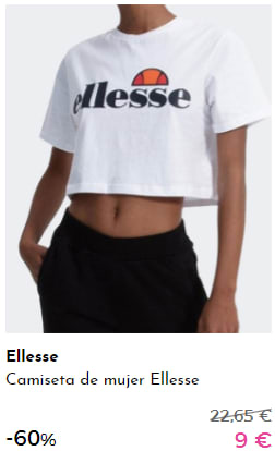 Camisetas deportivas para ellas a 9€, 10€ y 11€