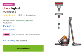 Dyson Cinetic Big Ball Multifloor 2 - Stofzuiger zonder zak voor €249 bij Dyson