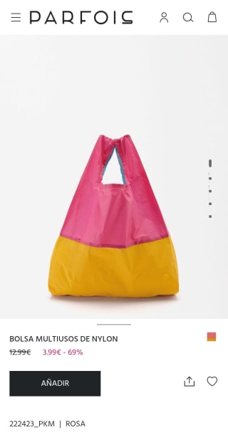 Bolsa multiusos de nylon por 3,99€.