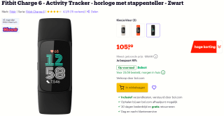 Fitbit Charge 6 - Activity Tracker voor €105,99 bij Bol.com