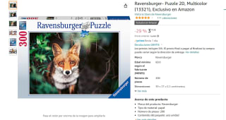 Puzzle 2D 300 piezas zorro marca Ravensburger por3,53€