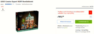 Lego Icons Boutique Hotel voor €160,65 bij Dreamland
