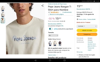 Pepe Jeans Keegan T-Shirt para Hombre. Por 15€