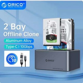 ORICO estación de disco duro doble bahía de aluminio tipo C 10gbps por 50,37€