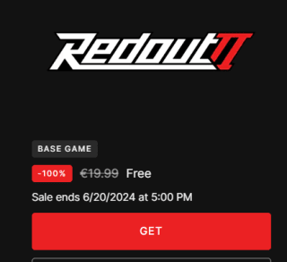 Redout 2 bij Epic Games