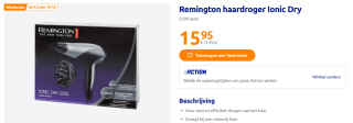 Remington D3190S 2200 W Zwart, Zilver voor €15,95 bij de Action